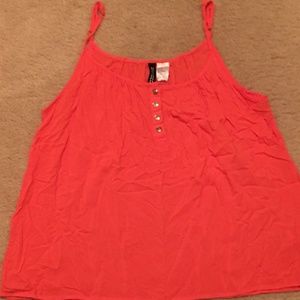 (Women) Orange flowy tank top from H&M